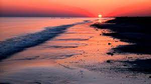 Sunset Over The Gulf Of Mexico Sea Rim State Park Texas Texas Beaches Sunset Scenery