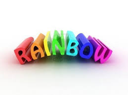 Illustration Of A Word A Rainbow From Different Colours Rainbow Magic Rainbow Rainbow Words