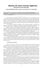 La transcription est obligatoire dans un divorce. Pdf Histoire De L Etat Civil Des Algeriens Patronymie Et Acculturation