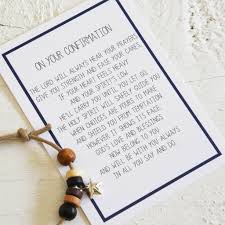 A watch, charm bracelet, cufflinks, necklace or earrings can all make good alternative confirmation gifts, especially if you are the child's godparent. Personalised Boy S Confirmation Bracelet And Poem By Dotty Dora Designs Notonthehighstreet Com