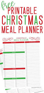 Free Printable Christmas Menu Planner Holiday Meal Planner Christmas Meal Planner Christmas Menu
