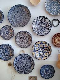 Moroccan Pottery Morrocan Decor Plates On Wall Moroccan Interiors