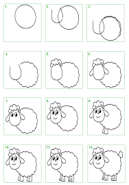 Hoe Teken Je Een Schaap Leer Tekenen Tekenen Vogels Tekenen