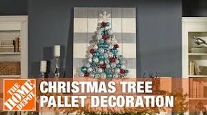 The grinch stole all the presents because his heart was too small. Christmas Pallet Decorations Holiday Ornament Display Tree The Home Depot Youtube