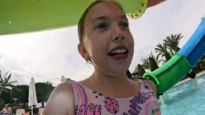 Penelope testing slides at Limak Lara, Turkey.