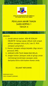 Peraturan bilik sains via changtunkuet.weebly.com. Pat Sains Tahun 4 2020 Flip Ebook Pages 1 10 Anyflip Anyflip