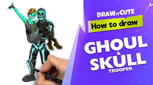 Fortnite skull ranger skin rare outfit fortnite skins. How To Draw Ghoul And Skull Trooper Fortnite Season 1 Drawing Tutorial Draw It Cute