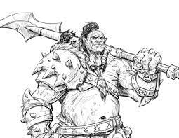 How To Draw An Ogre - Learn To Draw A Fantasy Ogre - Improveyourdrawings.com
