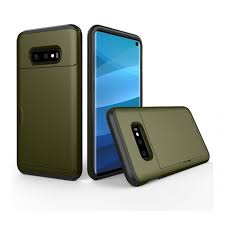 Hidden wallet compartment securely stores up to 2 cards yet adds minimum bulk to your phone, hidden mirror. Samsung Galaxy S10e Card Holder Hybrid Case Army Green