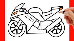 Follow along and learn how to draw a dirt bike! How To Draw A Motorcycle Easy Youtube
