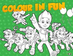 40 unique paw patrol coloring pages. Paw Patrol Party Colouring Pages Birthdays Kidspot