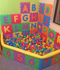 Interlocking Letter Foam Tile Play Mats Let You Diy A Mini Kids Ball Pit Abc Foam Tiles Ball Pit Letters Jigsa Kids Ball Pit Toddler Playroom Baby Playroom