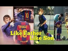 Jun 20, 2021 · getty lionel messi and son thiago llionel messi's wife antonela roccuzzo has taken time out to dedicate a touching father's day message to the barcelona captain who is currently with the. Like Father Like Son Thiago Messi Goals Skills 2020 Sports Status Youtube Messi Goals Messi Leo Messi