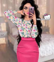 صور كرتونية صور بنات كرتون كرتون للفيس بوك cute girl drawing girly m beautiful girl drawing