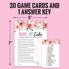 Really i don't eat much fast food because generates me health troubles, but i try to eat. 30 Name That Cake Game Cards Bridal Or Baby Shower Birthday Gender Reveal Engagement Or Bachlorette Party Fun Easy Activity For Women Men And Kids Buy Online At Best Price In Uae
