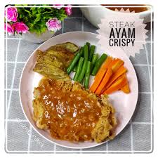 Resep chiken krispi saos keju / resep chicken steak saus keju lada hitam yang meleleh di mulut. Steak Ayam Crispy Saus Asam Manis Untuk Anak Unakira