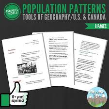 Cornell Notes Population Patterns Tools Of Geography United States Canada In 2020 Homeschool History Curriculum Geography History Curriculum