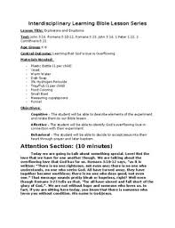 Interdisciplinary lessons