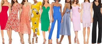 Wedding guest attire and great wedding outfit ideas for wedding guests for every season and dress code. Wedding Guest Dresses Caffeine Cuddles Blog