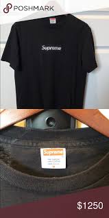 2002 Supreme Black On Black Box Logo Supreme Shirt Black Box Black
