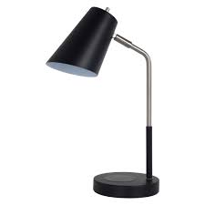 Led Qi Certified Charging Table Lamp Black Includes Energy Efficient Light Bulb Project 62 In 2020 Energy Efficient Light Bulbs Black Table Lamps Lamp