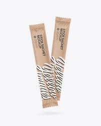Download Two Kraft Stick Sachets Mockup In Sachet Mockups On Yellow Images Object Mockups PSD Mockup Templates