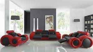 Red and black sofas is definitely special in your home and says a lot about you, your own design should really be reflected in the furniture piece and sofa that you choose. Modern Black And Red Leather Sofa Set Tos Lf 8804 Blackred Lther