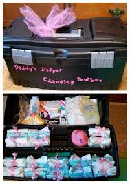 Someone Please Do This For My Husband When We Get Pregnant Daddy S Diaper Changing Toolbox Full Of Practical St Baby Shower Gifts Baby Shower Diy Baby Gifts