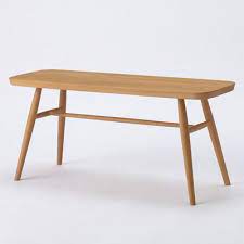 オーク材ベンチ 丸脚 幅１００ 奥行３４ 高さ４４ｃｍ 無印良品ネットストア oak bench bench oak