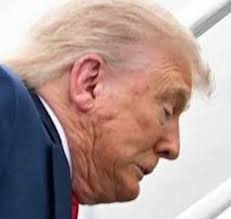 Trump falling UP AF1. The ear looks great tho huh? Like nothing ever  happened. Lmao