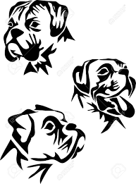 Black And White Boxer Dog Vector Boxer Dog Head Boxer Dogs Dog Tattoos Boxer Dogs Funny