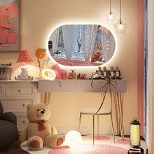 Brayden Studio® Ahmiyah Oval LED-Bathroom-Mirror/ Anti-Fog/ Dimmable/ Color  Changing/ Bluetooth/ Tempered glass & Reviews