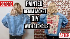 100 easy watercolor painting ideas for beginners artwork oh btw this is my very first youtube video please support it i would really appreciate. How To Stencil On Fabric Custom Painted Denim Jacket Diy Youtube