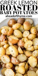 Greek Lemon Roasted Baby Potatoes Recipe Vegetable Side Dishes Recipes Greek Lemon Potatoes Roasted Baby Potatoes