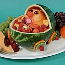 Pinterest is a great resource to get ideas for how to cut fruit and get creative with the presentation. Baby Shower Ideas Stroller Fresh Fruit Salad Recipe Pampers Youtube