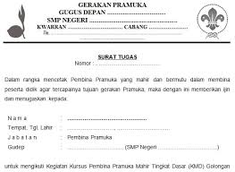 (0321)592463 kode pos 61382mojokerto,14 desember 2015nomor : Contoh Format Surat Tugas Mengikuti Kegiatan Kmd Gerakan Pramuka Salam Edukasi