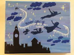 Pin By Katie Hardin On Disney Peter Pan Painting Peter Pan Art Canvas Painting