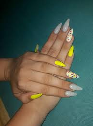 83 Pointy And Chrome Summer Nail Color Design Ideas For 2019 Koees Blog Yellow Nail Art Summer Nails Colors Designs Colorful Nail Designs