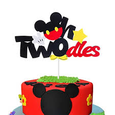 2nd birthday cake for baby boy has to be something unusual. Mallmall6 Mickey Two Birthday Cake Topper Twodles Mickey Birthday Party Supplies Cute Cake Decorations Two Years Old Mickey Themed Birthday Party Favors For 2nd Toddlers Baby Boys Girls Amazon In Home Kitchen
