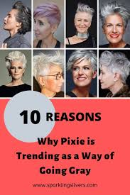 The hair at your crown should move in the same general direction, so piecing out certain sections could ruin the overall look. 10 Reasons Why Pixie Is Trending As A Way Of Growing Out Gray Hair Sparklingsilvers Gray Hair Growing Out Growing Out Hair Transition To Gray Hair