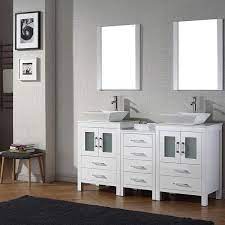 Bathroom furniture such as single sink vanities and double sink vanities are a smart way to improve the way the bathroom looks and add. Virtu Usa Dior 66 Inch Double Sink Vanity Set In White