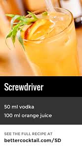1 1/2 oz vodka, bloody mary mix, celery salt, worcestershire sauce. Screwdriver Cocktail Recipe A Better Cocktail Alcohol Drink Recipes Drinks Alcohol Recipes Cocktail Recipes