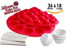Theworldmart Cake Pop Brownie Pop Cupcake Pop Truffle Pop Cake Molds Silicone Muffin Paper Cups Chocolate Truffles