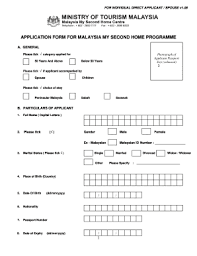 Foreign worker accident and occupational diseases notification form. Fillable Online Mm2h Gov Application Form For Malaysia My Second Home Programme Mm2h Gov Fax Email Print Pdffiller