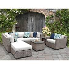 Sol 72 Outdoor Merlyn 8 Piece Rattan Sectional Seating Group With Cushions Wayfair In 2020 Outdoor Wicker Patio Furniture Wicker Patio Furniture Set Patio Furniture Sets