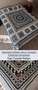 Sophie Loves Lilla Bjorn Winter Blanket Orme Olmayan Desenler Serbest Orgu Orgu