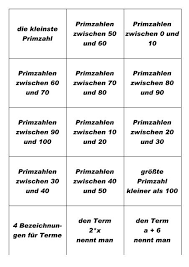 In diesem abschnitt gibt es zahlreiche beispiele zu listen / tabellen von primzahlen. Die Kleinste Primzahl Primzahlen Zwischen 50 Und 60 Primzahlen