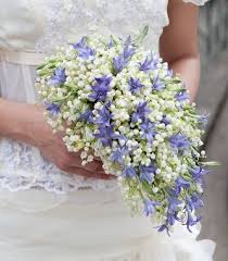 Blue Wedding Bouquet Lily Of The Valley Bouquet Teardrop Bouquet Wedding Bouquets