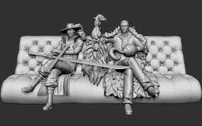 Mihawk, Crocodile & Buggy from One Piece - Model for 3D Printing | CGTrader