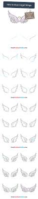How To Draw Angel Wings In A Few Easy Steps Easy Drawing Guides Angel Drawing Wings Drawing Drawing Tutorial Easy